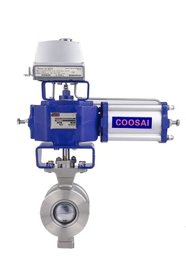 Pneumatic Operated NPS 1 Inch V Port Segment Ball Valve