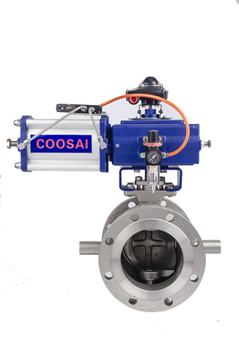 Pneumatic Operated NPS 1 Inch V Port Segment Ball Valve